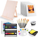 Painting Kit, Acrylic Paint Set for Kids & Adults - Painting Supplies with18 Acrylic Paints, 8 Painting Brushes, 5 Canvas Panels by TinyTreasures Baby Boutique