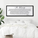 The Blessing Christian Song Lyrics Wall Decor 32"×12" Bible Verse May The Lord Bless You Scripture Wall Art Sign (Black) by CozyNest Decor