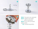 Candle Holder for Pillar Candle, Pillar Candle Holders for Wedding, Coffee Dining Table, Christmas, Table Centerpieces, Home Décor ZXC048D (1 Crystal Ball) by CozyNest Decor
