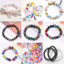 1100pcs 8mm Round Glass Beads for Jewelry Making, Bracelet Necklace Earring DIY Crafts Bulk Kit with Large Hole 83 Different Crystal Beads for Adults Jewelry Supplies by TinyTreasures Baby Boutique