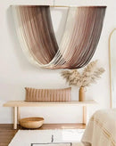 Flber Tie-Dye Macrame Wall Hanging Large Bohemian Yarn Tapestry Wall Décor,59" Wx 35" L by CozyNest Decor