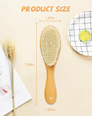 Lictin Baby Hair Brush, Natural Soft Goat Hair Brush, Newborn Cradle Cap Brush for Boys and Girls, Newborn Baby Essentials, Perfect Registry Gift, 1 PCS, Walnut by TinyTreasures Baby Boutique
