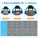 Gorich Portable Beach Tent for 3/4-5/6-7 Person with UPF 50+ UV Protection, Lightweight & Foldable Sun Shelter with 5 Sand Bags, Easy Setup Windproof Beach Umbrella Sun Shade by TinyTreasures Baby Boutique