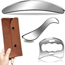 Stainless Steel Muscle Scraping Tool Set – Gua Sha Massage Scraper for Fascia & Muscle Relaxation – Myofascial Release Scraping Massager Kit by CozyNest Decor