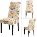 JQinHome Easter Chair Covers Set of 6,High Stretch Removable Washable Chair Seat Protector Cover for Easter Decoration-Easter Theme Decor with Easter Egg Basket by CozyNest Decor