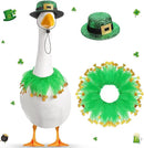 St. Patrick's Day Porch Goose Outfit 23"/ 17'' Statue Tuxedo Bandana Top Hat Cloth for Goose Lawn Decoration(Collar) by GreenHaven Gardens