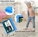 Kids Tablet 10.1 inch Android 14 Octa-Core 64GB 6000mAh Kids Space Parental Control 1280 * 800 HD Touchscreen Shockproof Case Dual Camera Gift for Toddler Children (Blue) by TinyTreasures Baby Boutique