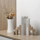 Natural Marble Book Ends for Shelves, Decorative Bookends for Heavy Books, CastleGuard Bookend Book Holder Stopper for Home Office Desk Bookshelf Decoration, Turkey Natural Marble, Set of 2 by CozyNest Decor