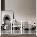 Baby Gate for Doorways Stairs Hallway 76.3-81.1 Inch Wide, Walk Through Child Gates with Pressure Mounted Extention Kit, Indoor Safety Child Gates for Kids or Pets by TinyTreasures Baby Boutique