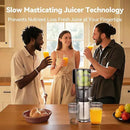 Juicer Machines, Cold Press Juicer with 5.0” Large Feed Chute Fit Whole Fruits & Vegetables, Stainless Steel Masticating Juicer With Pulp Seperation, 99% Juice Purity, 200W Quiet Motor, Easy to Clean by CozyNest Decor