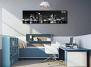 DJSYLIFE Boston Skyline Wall Art Canvas Wall Art Black and White Modern Panoramic Cityscape Pictures Paintings for Bedroom Office Decor, Ready to Hang 13.8"x47.3" by CozyNest Decor