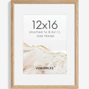 12x16 Picture Frame Natural Solid Oak Photo Frames with 8.5x11 Removable Mat Wall Hanging Large Handcrafted Frame with HD Plexiglass Wall and Tabletop Display Large Poster Frame by CozyNest Decor