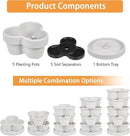 VECELO 5 Tier Vertical Garden Planter, Self Watering Stackable Planters with Wheels for Strawberries, Herbs, Flowers, Vegetables, Gray by GreenHaven Gardens