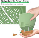 ZMTECH 6.5 Inch Hanging Planters for Indoor Outdoor Plants, 2 Pack Self Watering Hanging Plant Pots with Drainage Holes and Removable Saucer, Plastic Flower Hanging Pots with Watering Lip (Green) by CozyNest Decor
