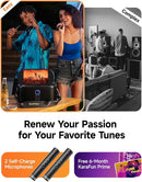 Karaoke Machine for Adults, with Lyrics Display, Karaoke System for YouTube, 280W Speaker, Autotune & EQ, Connect to TV, Portable PA System with 2 Wireless Microphones for Home Outdoor Party by TinyTreasures Baby Boutique