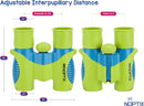 Binoculars for Kids, Girls or Boys Real Kids Binoculars in Vibrant Green Blue - Includes Sticker Book with 40 Bird Species - Small Toys for Toddlers by TinyTreasures Baby Boutique