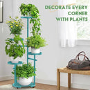 TOSKING 5 Tier Metal Plant Stand Indoor， Plant Shelf, Corner Shelf Flower Pot Stand for Outdoor Plant Stand for Living Room Balcony Garden Patio Bedroom (Blue, 38in) by GreenHaven Gardens