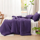 Litanika Purple Comforter Set Twin/Twin XL Size, 2 Pieces Lightweight Solid Bedding Comforter Set, All Season Fluffy Bed Set (66x90In Comforter & 1 Pillowcase) by CozyNest Decor