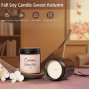 Auelife Fall Candle, Creamy Vanilla Scented Candle for Home - Fall Soy Wax Candles - Autumn Aromatheraphy Candles Gifts Set for Women & Men, Holiday, Thanksgiving Decor, 7oz by CozyNest Decor