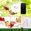 Cardinal Stained Glass Suncatchers for Windows Hanging Decorative,Couple Red Love Birds Sun Catchers for Christmas Ornaments,Real Stained Glass Cardinal Memorial Gifts for Women/Mom by GreenHaven Gardens