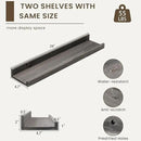Floating Shelves for Wall, Picture Ledge Shelf 24 Inch Solid Wood Set of 2, Rustic Wall Shelves with Lip, Kids Bookshelf, Photo & Picture Live Edge Floating Shelves for Bedroom, Living Room, Kitchen by CozyNest Decor
