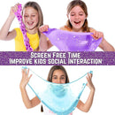 GirlZone Egg Surprise Galaxy Slime Kit for Girls, 39 Pieces to Make Glow in The Dark Slime, DIY Slime with Glitter, Fun Slime Kits for Girls 10-12 by TinyTreasures Baby Boutique
