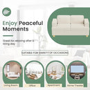2 Pieces Corduroy Couch Set for Living Room, 5 Seats Cloud Sofa, Deep Seat Floor Couch for Bedroom, Futon Modern Sofa Bed, White Corduroy by CozyNest Decor
