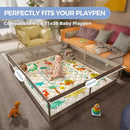 Baby Play Mat 71" X 59" Playpen Mat Upgraded Thicken Baby Floor Play Mat Non-Slip Cushioned Crawling Mat Waterproof Activity Playmats for Babies Toddlers Infants (71X59, Letter Dino) by TinyTreasures Baby Boutique