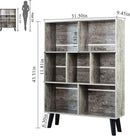 LEYAOYAO Bookshelf Cube Storage Organizer,3 Tier Bookcase with Legs,Modern Wood Open Shelf,Dirty Grey Bookshelves,Free Standing Display Short Book Shelves for Narrow Space,Bedroom,Living Room,Office by CozyNest Decor