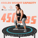 BCAN 40"/48" Mini Rebounder Trampoline for Adults with Bar, 450/550LBS Fitness Trampoline with Bungees, Adjustable Handle, Stable & Quiet, Indoor Outdoor, Whole-Body Workout & Relaxation at Home by TinyTreasures Baby Boutique