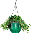 Melphoe 1 Pack Self Watering Hanging Planters Indoor Flower Pots, 8.3 Inch Outdoor Hanging Plant Pot Basket, Plant Hanger with 3Hooks Drainage Holes for Garden Home by GreenHaven Gardens