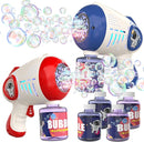 EagleStone Bubble Guns for Kids 4-8, 2 Pack Light-Up Automatic Bubble Gun Blasters with 4 Solution, Bubble Machine for Toddlers, Outdoor Summer Toy, Easter Gifts, Birthday Wedding Party Favors by TinyTreasures Baby Boutique