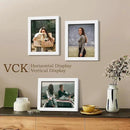 VCK 8x10 Picture Frames Set of 3, White Solid Wood Picture Frame, Textured Exclusive Wall Gallery Frame by CozyNest Decor