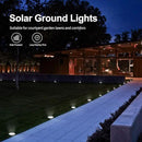 pozzolanas 16 Packs Solar Ground Lights-Cold White, 8 LED Solar Garden Lights Waterproof Outdoor Landscape Lights for Lawn Pathway Yard Driveway by GreenHaven Gardens
