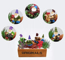Garden Miniature Gnomes Set of 5PCS,Happy Life Gift for Outdoor Fairy Garden Yard Lawn Décor by CozyNest Decor