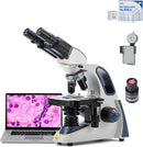 SWIFT SW380B Compound Binocular Microscope 40X-2500X, with 5MP USB Camera,Microscope Lens Adapter and 100 PCS Slide Kit by TinyTreasures Baby Boutique