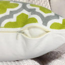 Alysheer Embroidered Lumbar Decorative Throw Pillow Cover 12"x 20", Classic Boho Geometric Embroidery Pattern Cotton Rectangular Cushion Case for Sofa Couch Living Room Bedroom(Green Grey) by CozyNest Decor