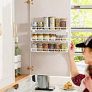 SUFAUY 2 Pack Spice Rack Organizer Wall Mount, 3 Tier Pantry Door Narrow Spice Rack Hanging Metal Shelf for Cupboard, Bathroom Shower Cosmetic, White by CozyNest Decor
