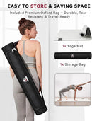 HAPBEAR Large Yoga Mat 72"x30" - 5mm Thick PU Top & Rubber Bottom - Non-Slip Wide Exercise Mat with Dual Layers - High Shock Absorption for Professional Yogis & Home Workouts - Bonus Oxford Bag Included by TinyTreasures Baby Boutique