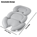 PandaEar Baby Car Insert Cushion Pad, Infant Head & Body Support Pillow for Car Seats, Strollers,Carriers, Machine Washable & Portable -Grey by TinyTreasures Baby Boutique
