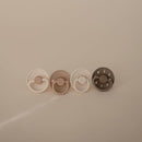 FRIGG Natural Rubber Baby Pacifier 4-Pack Crystal Sparkle | Made in Denmark | BPA-Free (6-18 Months) by TinyTreasures Baby Boutique