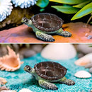 Small Turtle Figurine Sea Turtle Figurine Little Resin Turtle for Garden Decor Sea Turtle Figure Outdoor Outside Pond Ornaments Decorations Mini Statue Valentine's Day Gifts Brown by GreenHaven Gardens