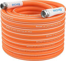 Fevone 75 ft Garden Hose, Heavy Duty Water Hose, Hybrid Polymer, Kink Resistance, Flexible, Durable, Leak Free, Aluminum Fittings, 3/4" GHT, 5/8" ID, 600 Psi, Drinking Water Safe by GreenHaven Gardens