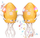 2pcs Magic Electric Dancing Octopus Toy with Led Light and Music,Yellow by TinyTreasures Baby Boutique