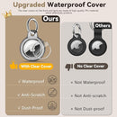 Upgrade Waterproof 4 Pack Airtags Holder with Apple Airtags Keychain, Hard PC Clear Air Tag Case, Anti-Scratch & Shock Air tag Holder, Men's Women's Keyrings & Keychains-Black+Chartreuse+Green+Blue by TinyTreasures Baby Boutique