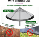 24-inch Large Outdoor Squirrel Baffles for Bird Feeders Pole, Baffle with Metal Frame, Squirrel Guard for Bird Houses, Two Way Use, Black Color by GreenHaven Gardens