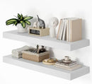 Heimlove 36 Inch Long Floating Shelf for Wall, 12" Deep White Floating Shelves Wall Shelves for Bedroom Living Room Bedroom, Wall Mounted Shelves for Storage Book Decor, Set of 2 by CozyNest Decor