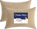 NTBAY Toddler Pillows, Down Alternative 13"x18" Pillows, Machine Washable - Soft and Breathable Travel Small Pillows for Sleeping, Ideal for Daycare, Crib, Cot, Light Taupe by TinyTreasures Baby Boutique