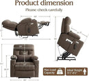 Power Lift Recliner Chair for Elderly with Extended Footrest, Infinite Position Lay Flat Recliner Chair for Adult W/Massage & Heating, Adjustable Headrest, 3-Motor Zero Gravity,Cup Holder, Fabric by CozyNest Decor