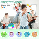 goopow Mini Karaoke Machine Speaker for Kids Adults, Portable Bluetooth Microphone Song Toys with LED Light, Best Chritmas Birthday Festival Gift for 3 4 5 6 7 8+ Year Old Girls Boys (Green-2MIC) by TinyTreasures Baby Boutique